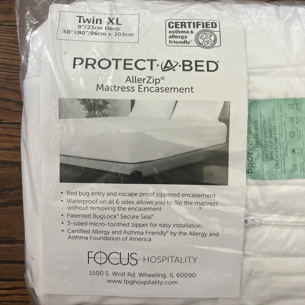 Protect-A-Bed TWIN XL Allerzip Mattress Protector Encasement 38